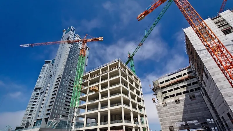 Chantier de construction illustrant le domaine du BTP
