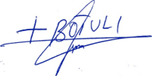 Signature de Bokungu Botuli Gloire